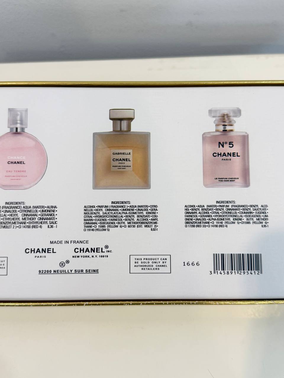 CHANEL HAIR MIST SET 4IN1 (GOLD BOX)