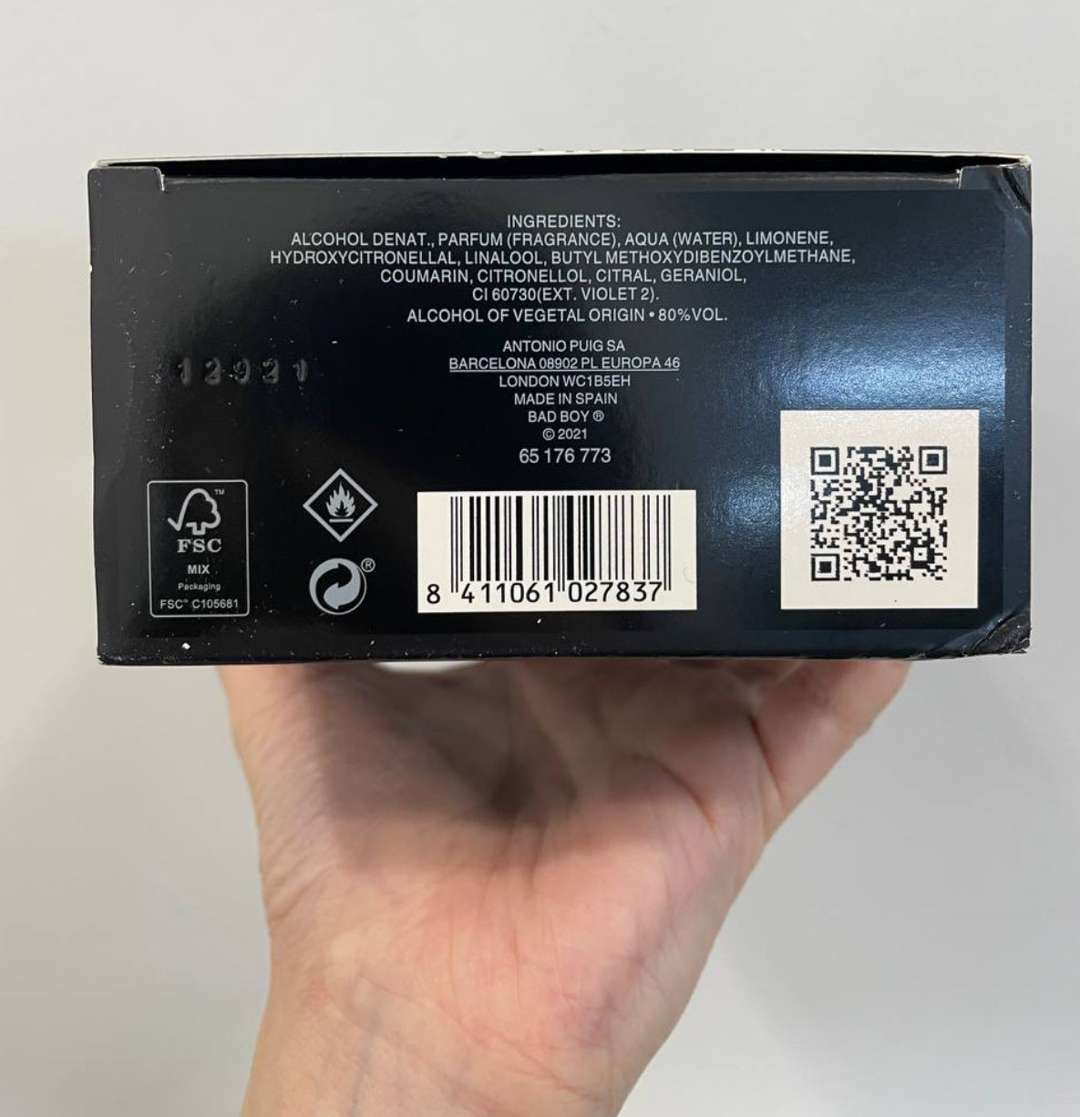 Carolina Herrera Bad Boy Cobalt Eau De Parfum 100ml - 100% Authentic | Men Perfume