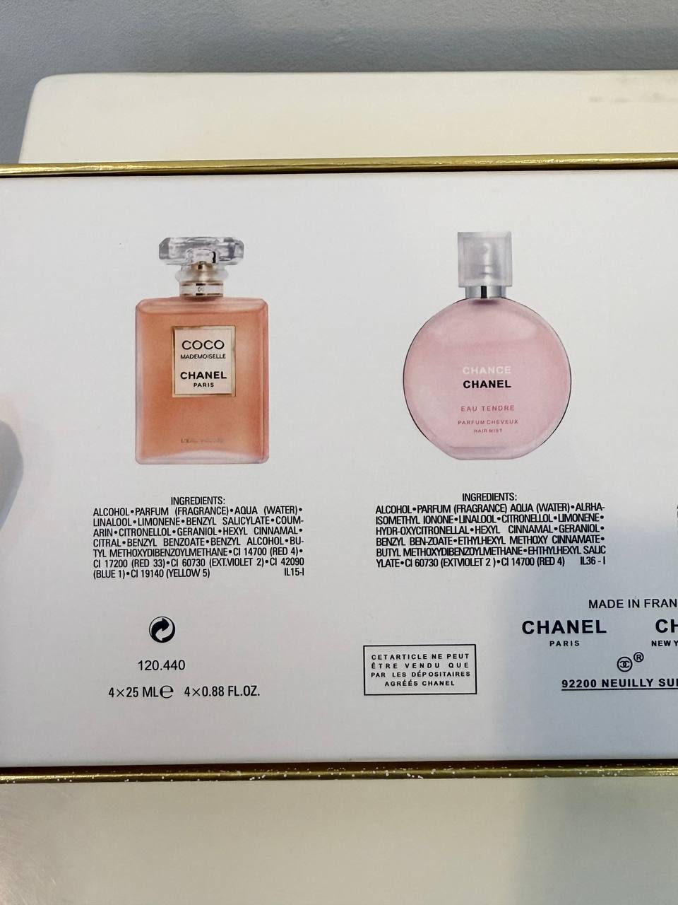 CHANEL HAIR MIST SET 4IN1 (GOLD BOX)