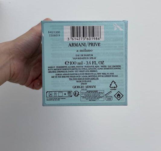 Armani Privé – A Milano Eau de Parfum 100ml | Exclusive Edition | Unisex Perfume